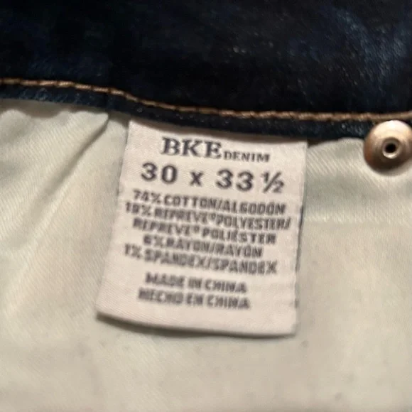 BKE Gabby Curvy Fit Bootcut Jeans - Dark Blue - Picture 4 of 4